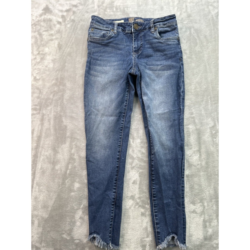 Kut From The Kloth Jeans Womens Sz 4 Blue Carlo Ankle Skinny Stretch Low Rise